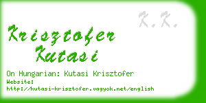 krisztofer kutasi business card